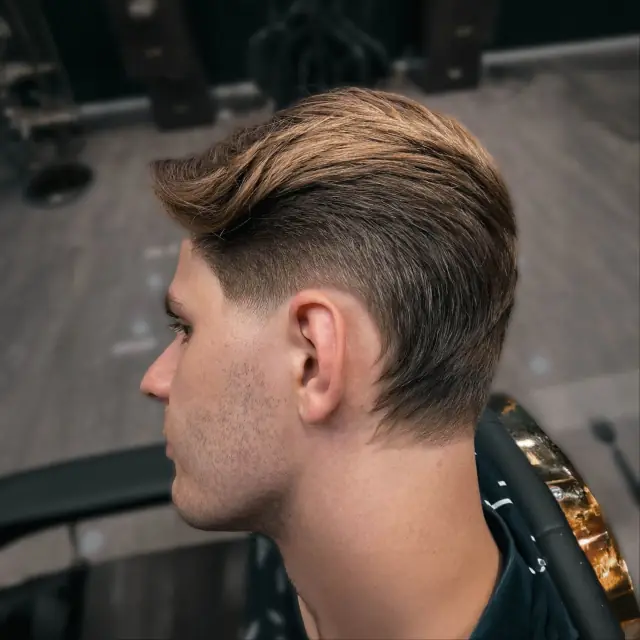 Longer hair fade w Gentlemen Barber Shop Tarnobrzeg w centrum Tarnobrzega